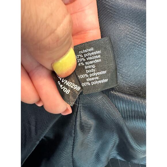 The Limited black pinstriped long sleeves 2 buttoned lined blazer size 0 - Picture 6 of 12